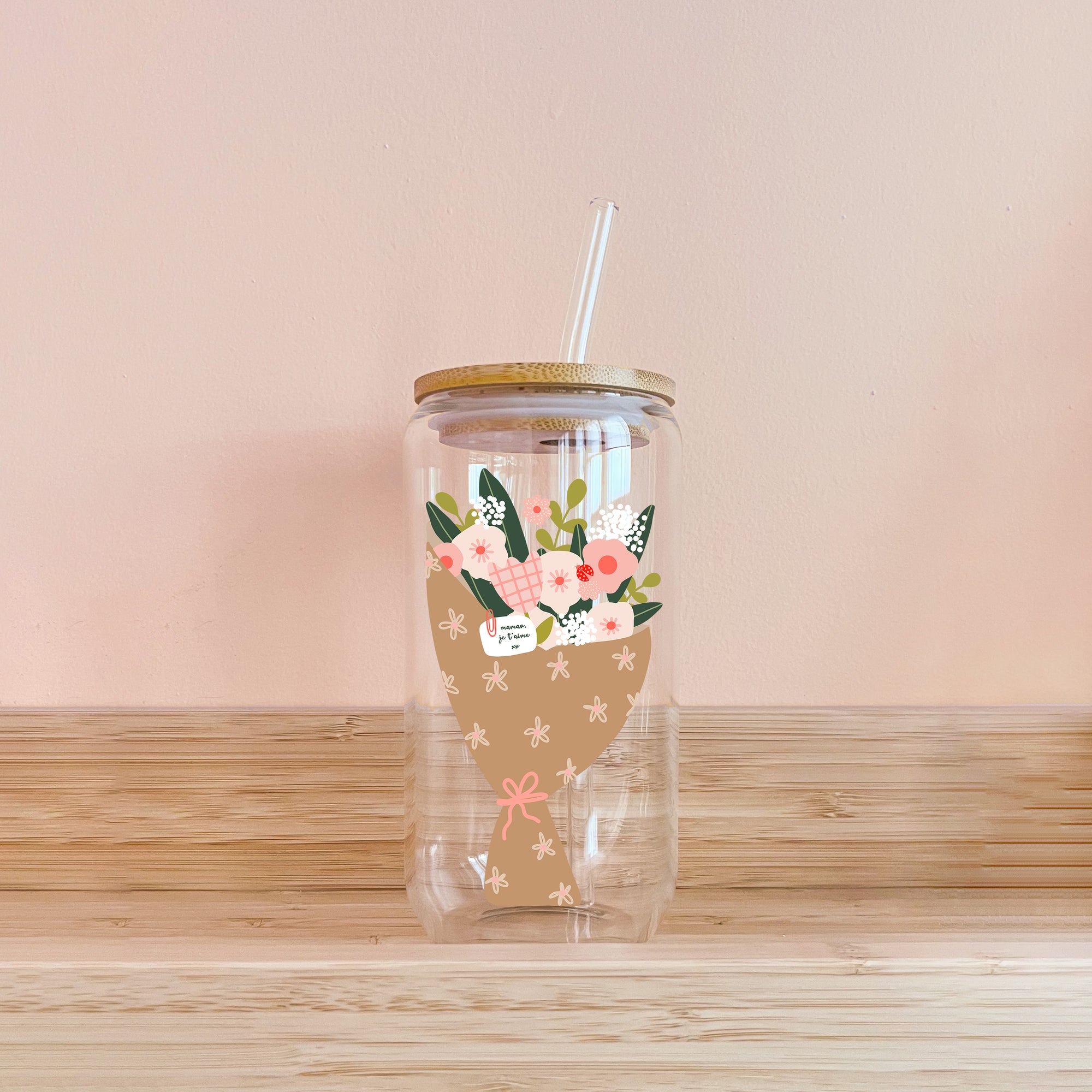 Verre boho -  maman je t&#39;aime