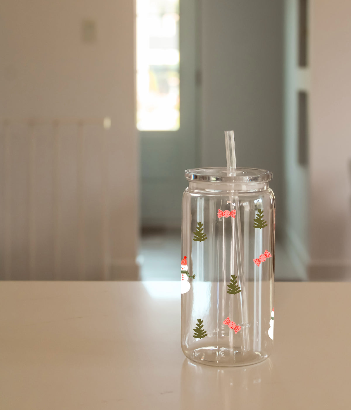 Verre à paille en plastique - Décembre