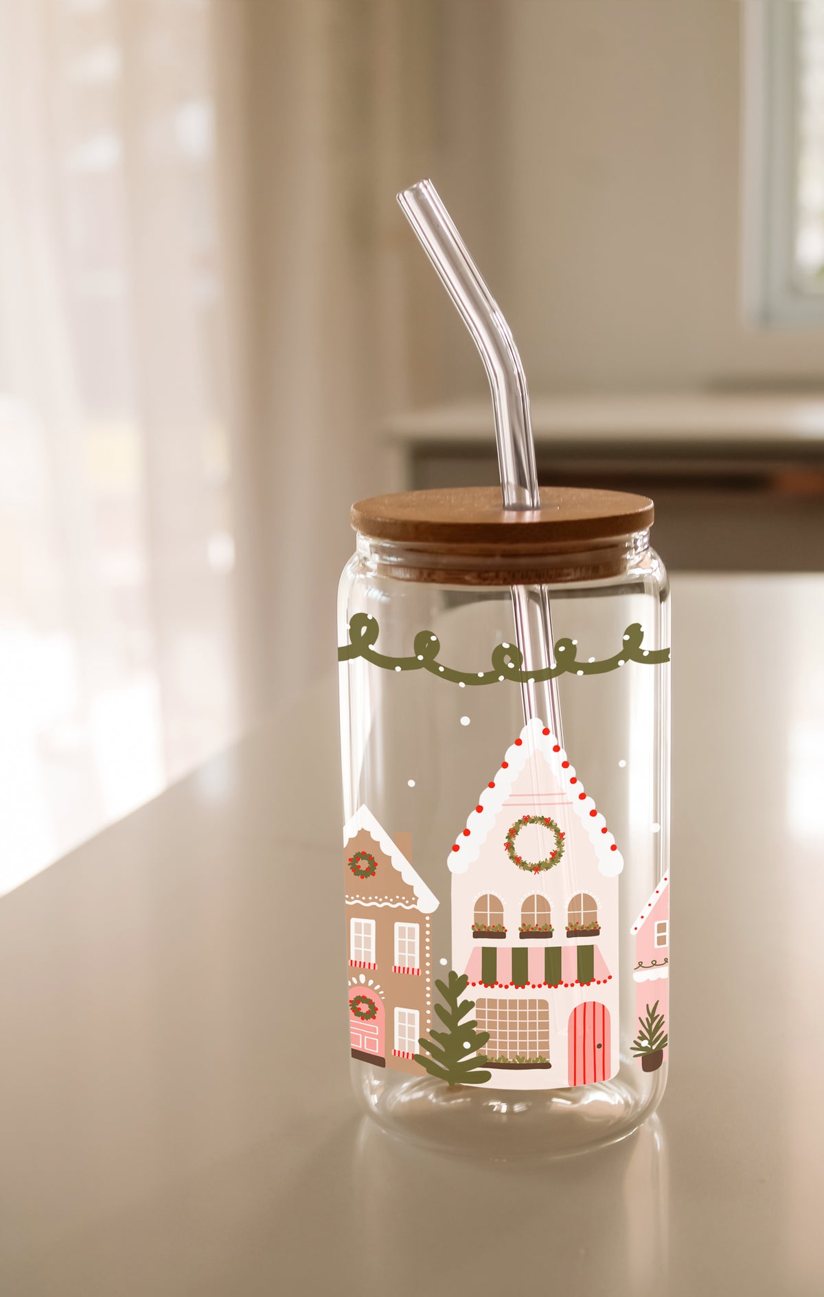 Boho glass - snowflakes