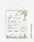 Affiche premier anniversaire eucalyptus